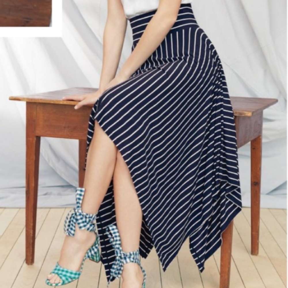 CAbi | Striped Twirl Handkerchief Skirt